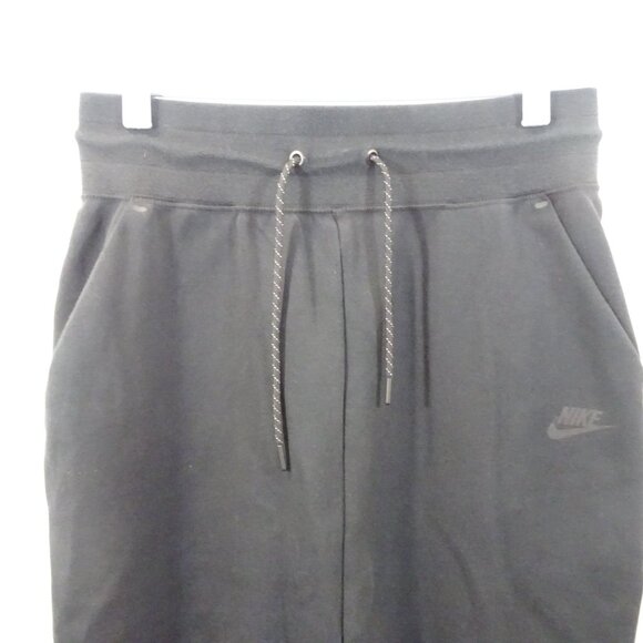 Nike Black Skirt Size M Athletic Pockets Sweatshirt Drawstring Waist Modest Comf - Picture 2 of 9